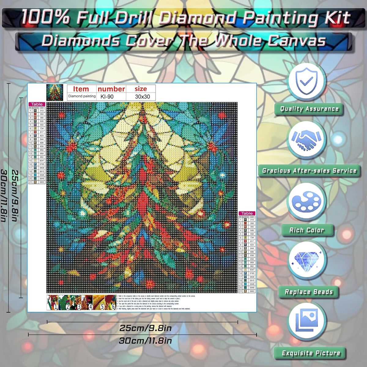 KICHANG Christmas Tree Diamond Painting Kits 5D Diamond Painting,DIY D –  artpaintingworld